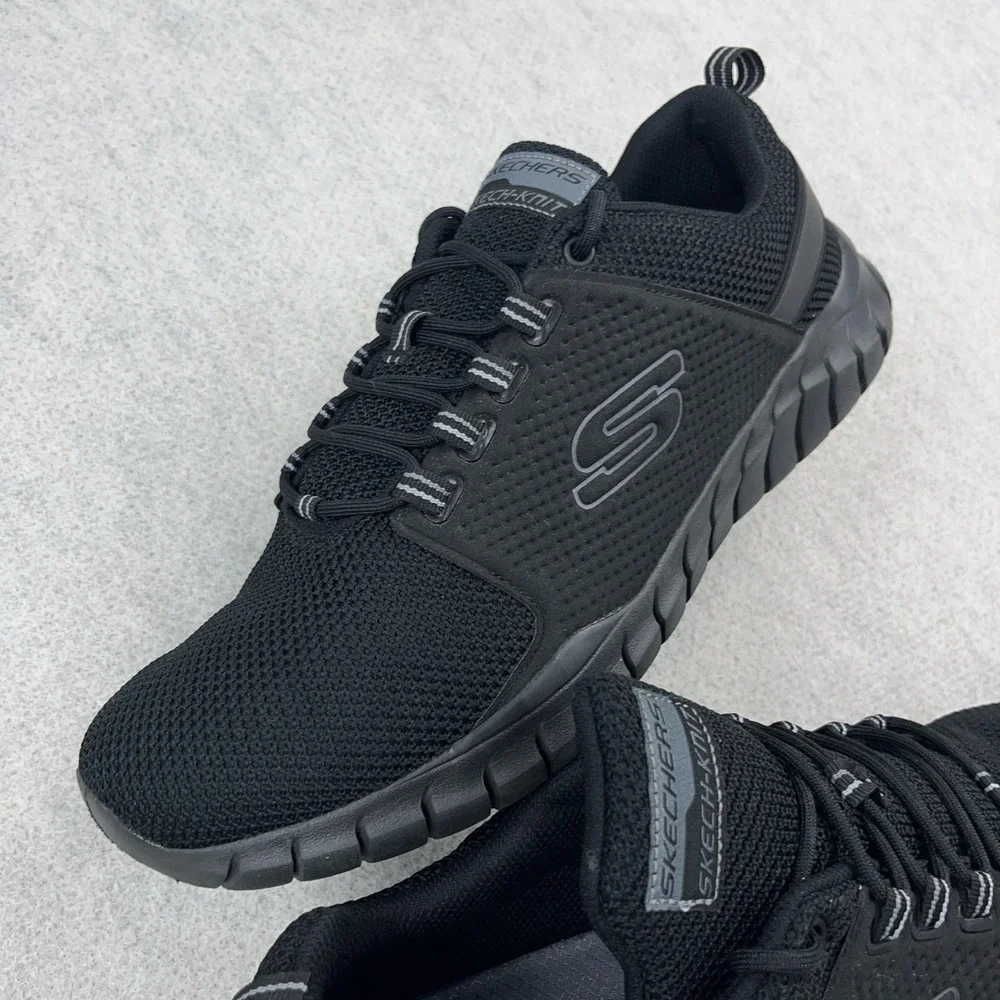 Skechers Black Lite-Weight Memory Foam Athletic Comfort Casual Walking Men Sz 13